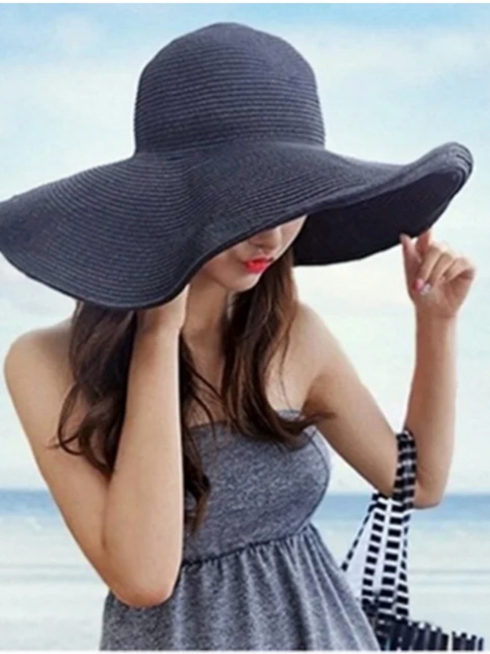 Amazon Essentials Wide Brim Sun Hat - Black